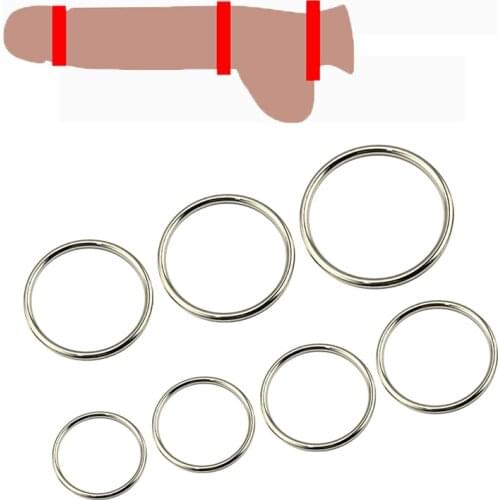 8 Sizes Stainless Steel Glans Ring Penis Male Chastity Lock Ring Sex Toys For Men Cock Ring Delay Ejaculation Male Masturbator