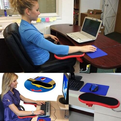 Computer Arm Support Wrist Hand Rest Mat Ergonomic Table Chair Desk Extender