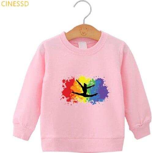 Fashion Gymnastics Art Sweatshirts Hoodie Children Winter Kids Tracksuit Teen Girls Class Clothes GYM Lover Birthday Xmas Gift