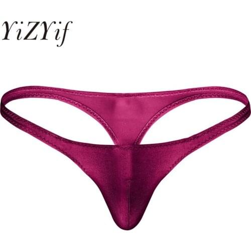 Mens Lingerie Low Rise Bulge Pouch Spandex Bikini Briefs Thong Underwear jockstrap Thong Panties Sexy Gay Men Underwear Briefs