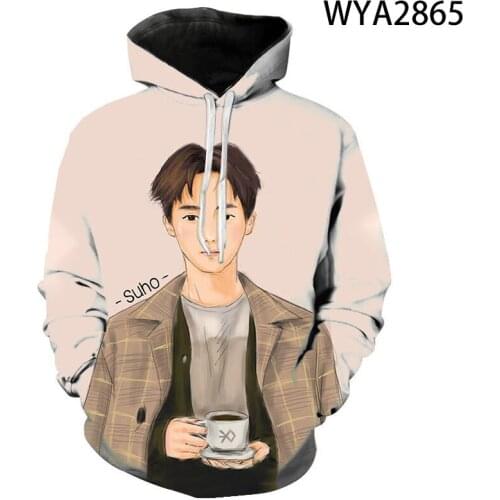 2020 New Hoodies EXO Men Women Children Sweatshirts 3D Printed Boy Girl Streetwear Fashion Casual Hooded Pullover Coat