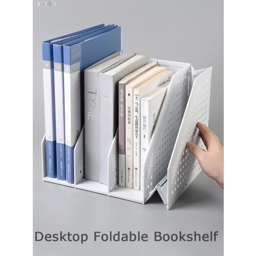 Folder storage box vertical bookshelf desktop office supplies book file basket desktop data rack student stationery organiser