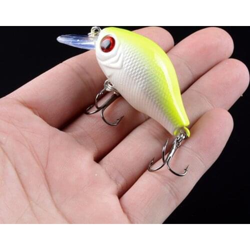 1PCS Crankbait Fishing Lure 5.5Cm 9g Hard Minnow Wobbler Fat Crank Leurre Fishing Tackle Isca Artificial Bait Pesca Fishing Lure