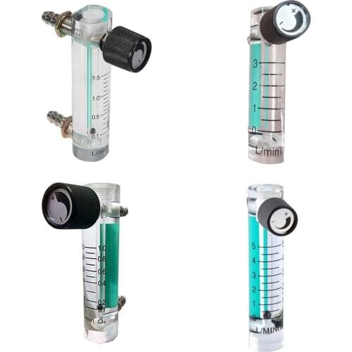 0.1-1.5LPM 1.5L Oxygen Flow Meter Flowmeter with Control Valve for Oxygen Air Gas