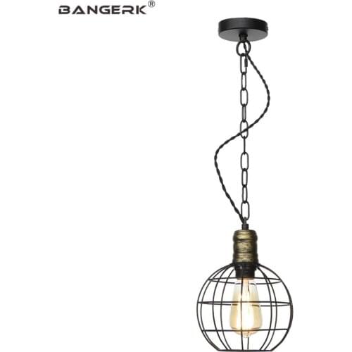 Loft Decor Retro Pendant Lamps Iron Net Industrial Wind E27 Edison LED Hanging Lights Dining Room Bar Home Lighting Luminaire