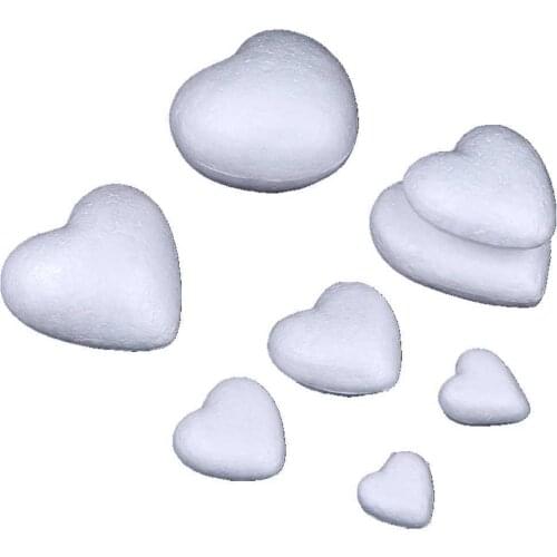 Polystyrene Styrofoam Foam Ball White Craft Heart-shaped For DIY Christmas Party Decoration Supplies Gifts