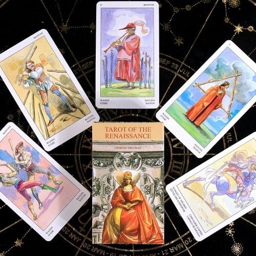 Tarot of the Renaissance Cards Deck With Five Languages For Beginners Divination 78 Card Full Color Card Game Board Toy Popular