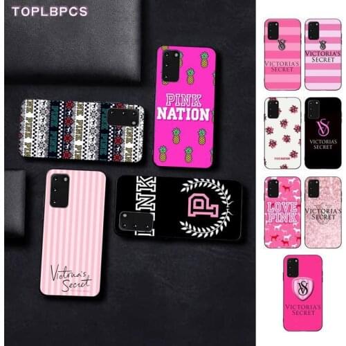 TOPLBPCS PINK NEW LOVE PINK Soft Phone Case Cover for Samsung S6 S10 5G S7 EDGE S8 S9 S10 S20 PLUS S10Lite