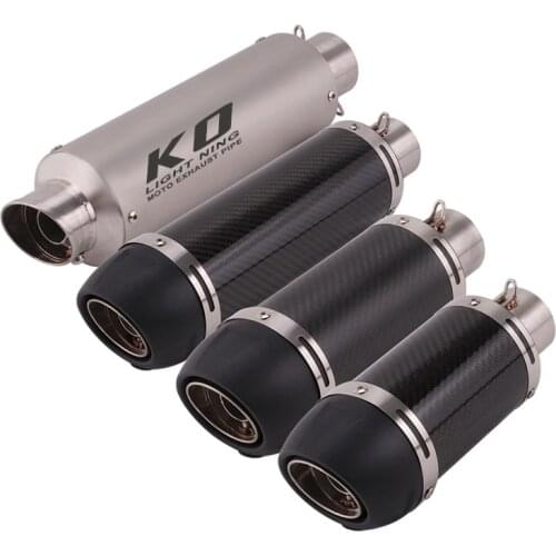 Motorcycle Exhaust Vent Pipe With DB Killer 51mm Diameter 250/315/380mm Length Stainless Steel And Carbon Fiber For Modified