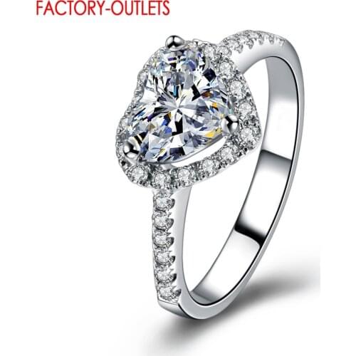 Shipping Sparkling Crystal Rings For Women Factory Outlet Genuine 925 Sterling Silver Promising Rings For Girls Wedding