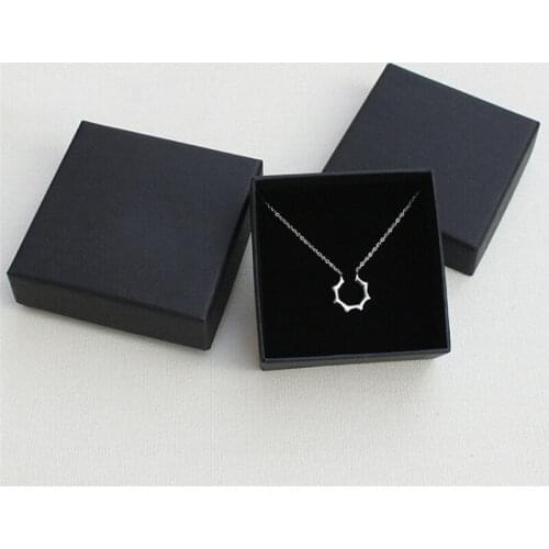 1PC Hot Sales High Quality Black Paper Package Case Ring box Necklace Earrings Bracelet Jewelry Gift Storage Box Decor 5 SIZE