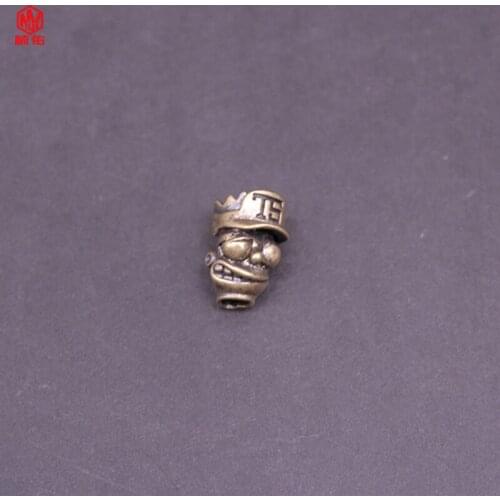 1PC EDC Paracord Beads Baseball Kid Retro Brass Copper Lanyard Pendants Knife Beads Umbrella Rope Cord Necklace Bracelet Beads