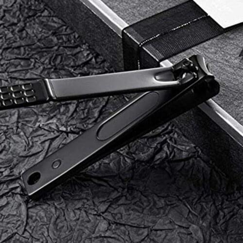 1pc Nail Clippers Black Matte Stainless Steel Fingernail & Thick Toenail & Ingrown Nail Clippers Nail Clippers Cutter