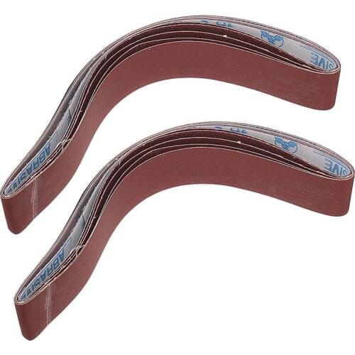 10pcs 40 to 1000 Grit 40mm x 740mm Sanding Belts For Angle Grinder Belt Sander Attachment Abrasive Tools