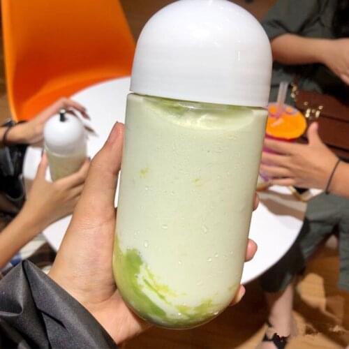 10pcs Ned net transparent cute bottle 500ml pet plastic cold drink milk tea coffee juice yogurt bottle party favor drink cups