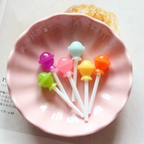 20pcs Simulation Lollipop Resin Cute Flatback Parts Diy Toys Cake Cabochon Kawaii Scrapbooking Food Play For Embellishments