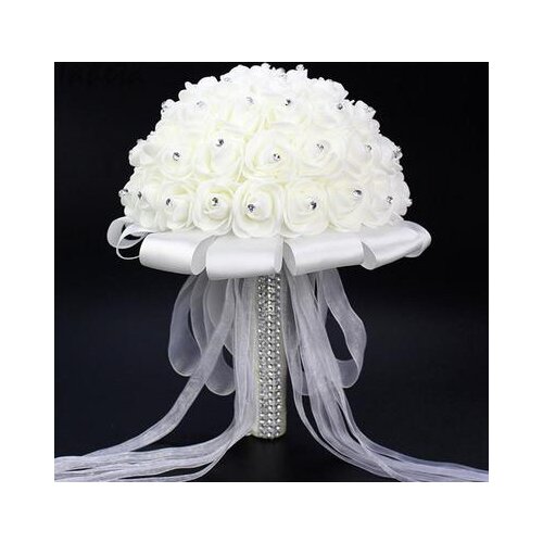 2021 Korean bride wedding simulation white bouquets of bridesmaids diamond wedding supplies wedding props
