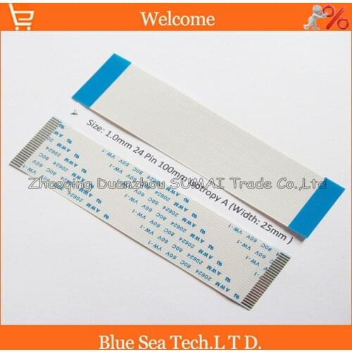 24Pin FFC/FPC Flexible Flat Cable 1.0mm pitch 24 pin 100mm Isotropy A or Anisotropy B cable,AWM 20624,80C 60V VW-1