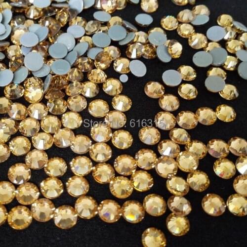 4mm ss16 light Colorado Topaz hot-fix rhinestone 1440 pcs each lot ;t-skirt design of flatback rhinestone wholesale