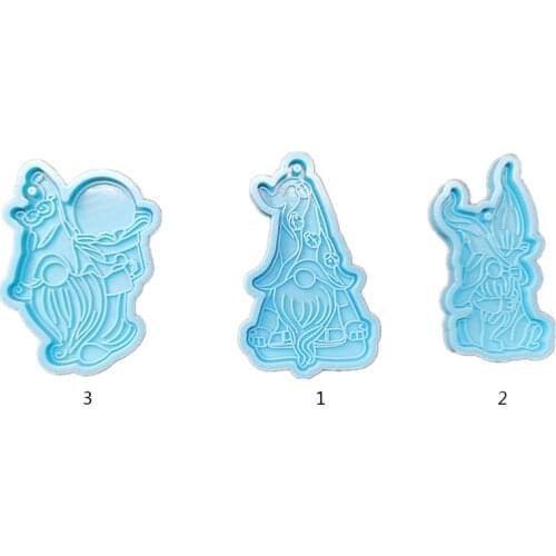 Dwarf Keychain Epoxy Resin Mold Hanging Pendant Silicone Mould DIY Crafts Jewelry Necklace Casting Tools