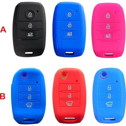 Remote Key Case Cover For Kia Optima Rio Soul Sportage Carens Ceed Sorento Niro Cerato Rando Forte Silicone Key Holder Fob