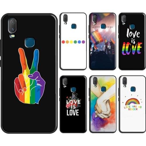 Rainbow Pride Gay Lesbian LGBT Case For Vivo V17 Neo V20 SE Y1S Y12 Y17 Y30 Y50 Y70 S1 Y91C Y20 S Y11 2019 Back Cover