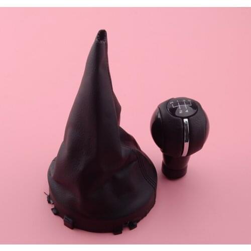 CITALL Manual Gear Shift Knob with Gaiter Boot Fit for Mini Cooper F55 F56 F54 Clubman F60 F57 5 Speed Car Accessories