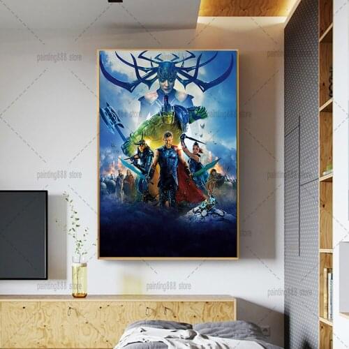 Disney Thor Ragnarok Hulk Canvas Painting Print Marvel Ragnarok Film Wall Art Girl Kid Living Room Picture Poster Home Decor