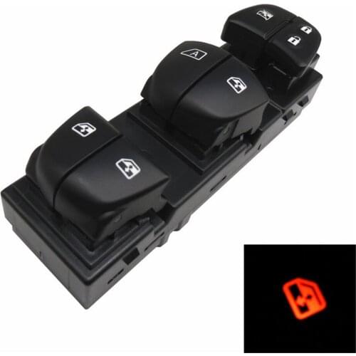 Electric Control Power Master Window Switch For X-Trail 2014-2017 Qashqai 2016-2017 Red Light