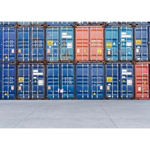 Container Photo Backdrop Computer Printed Photobooth Background for Children Baby Portrait Pets Toy Photoshoot Photography Props