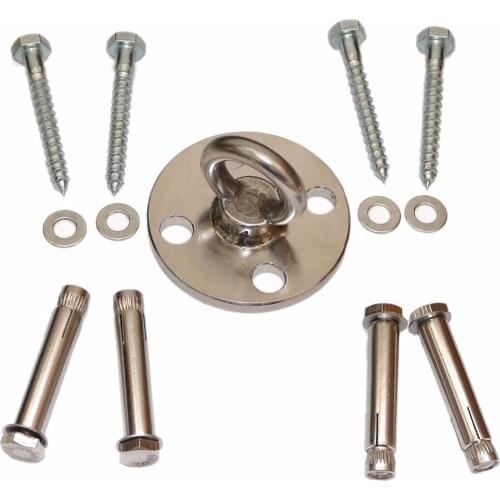 Stainless Steel Ceiling Wall Mount Bracket Anchor for Suspension Straps Swing Yoga hammock Sandbags Mounting Hardware