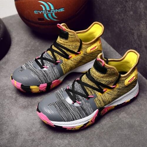 Bounce Light Basketball Sneakers Men High Quality Outdoor Sport Shoes Couple Sneakers Fashion Colorful Designer Shoes Soft Sole