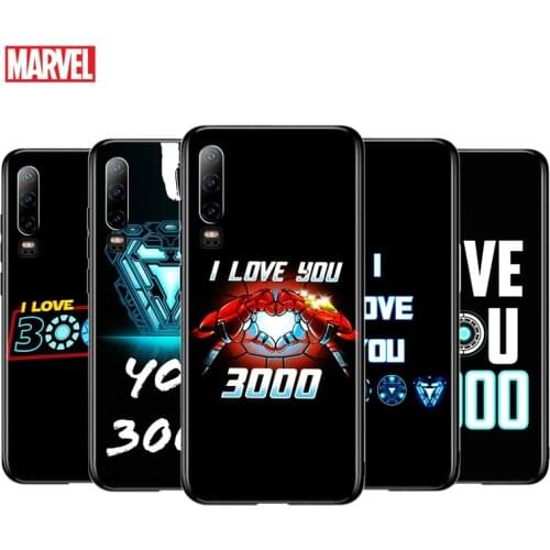 Marve Love You 3000 For Huawei P40 P30 P20 P10 P9 P8 Lite E mini Pro Plus 5G 2017 2019 Silicone Black Phone Case