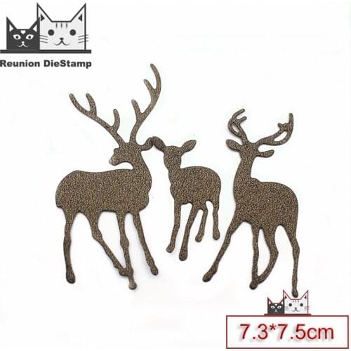 Reunion Deer Metal Cutting Dies 2020 Christmas Craft Dies Stencil Die Scrapbook for DIY Photo Album Paper Card Template Supplies