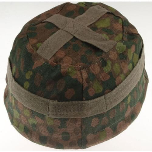 WWII WW2 GERMAN ARMY FALLSCHIRMJAGER PARATROOPER M38 HELMET COVER DOT 44 CAMO SOLDIER MILITARY WAR REENACTMENTS 5605101