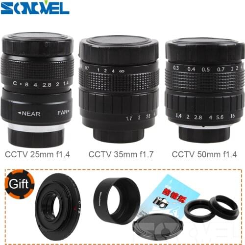 FUJIAN 35mm F1.7 CCTV Movie lens + 25mm f1.4 TV Lens + 50mm f1.4 TV Lens for Fuji Fujifilm X-E2 X-E1 X-Pro1 X-M1 X-A3 X-A2 X-T1