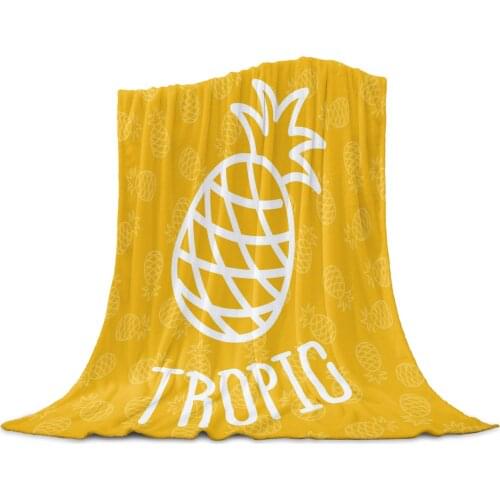 Living Room Sofa Blanket Summer Pineapple Fruit Children Soft Throw Blanket Travel Airplane Hotel Portable Warm Thin Blanket