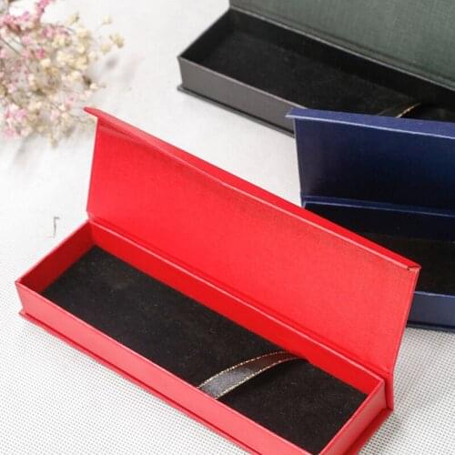 Hard Carton High-grade Pen Box Packaging Blue/Black/red Pen Case Pencilcase Box For Gift School Stationery Supplies