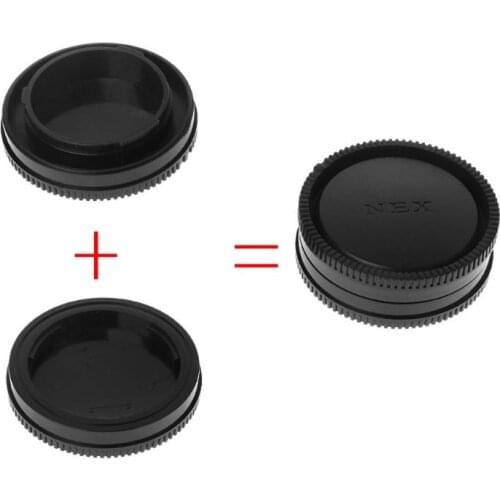Rear Lens Body Cap Camera Cover Anti-dust 60mm E-Mount Protection Plastic Black for Sony A9 NEX7 NEX5 A7 A7II Wholesale