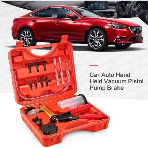 2-in-1 hand-held DIY brake fluid bleed tester vacuum pistol pump tester kit vacuum gauge diagnostic tool