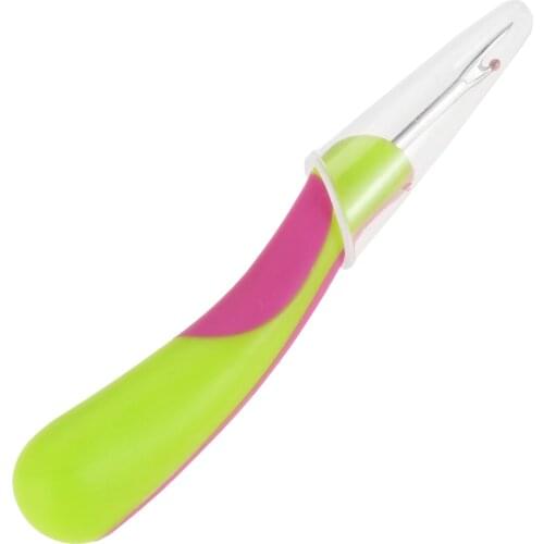 Wire Picker Practical DIY Handcraft Sewing Thread Cutter Seam Ripper Steel Stitches Removed Tool With Rubber Handle