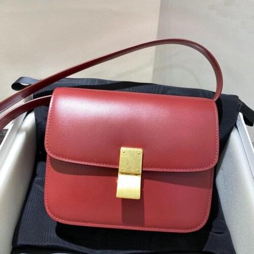 2021 Top Cowhide Solid Color Noble Temperament Womens Messenger Bag, Simple Retro Design, Lady Style, Essential For Girls