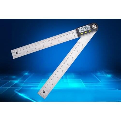 0-500mm Digital Protractor Angle Ruler Angle Finder Meter Stainless Steel 360 Degree Goniometer Inclinometer