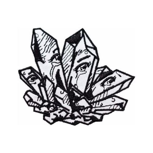 Custom Embroidered Patches Black Punk Embroidery Sew On Iron On Patch Badge Fabric Applique Craft Transfer can be customized