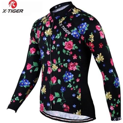 X-TIGER Winter Thermal Fleece Cycling Jersey Keep Warm Cycling Clothing Bicycle Wear Bike Clothing Invierno Maillot Ciclismo