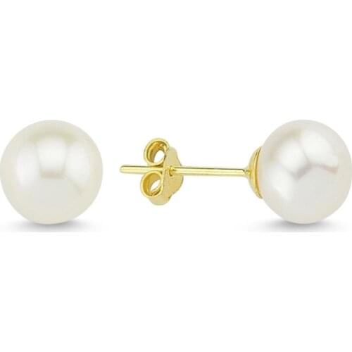 Gold Pearl Earrings TTGKPA20-Certified 14K Gold-A perfect gift for your Loved Ones-Ephesus Gold & Diamond