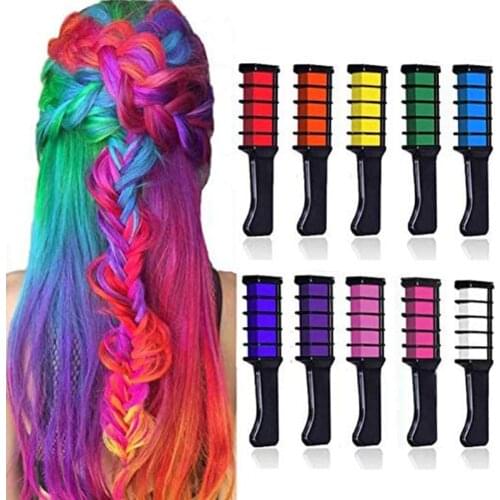 10Pcs Disposable Natural Hair Dye Cream Pen Temporary Coloring Styling Comb