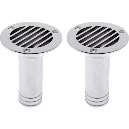 2 Pcs Boat / Marine Through Hull Deck Drain Scupper 1 1/4 'Heavy Duty Stainless Steel Boat Accessories Marine