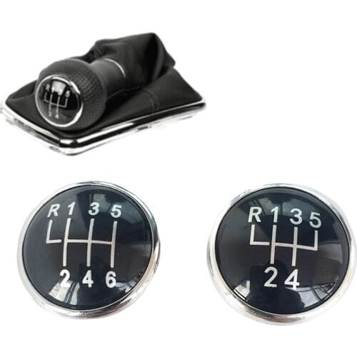 5/6 Speed Gear Knob Stick Badge Emblem Trim Cap Cover For VW Golf 4 IV MK4 GTI R32 Bora Jetta 1999-2004