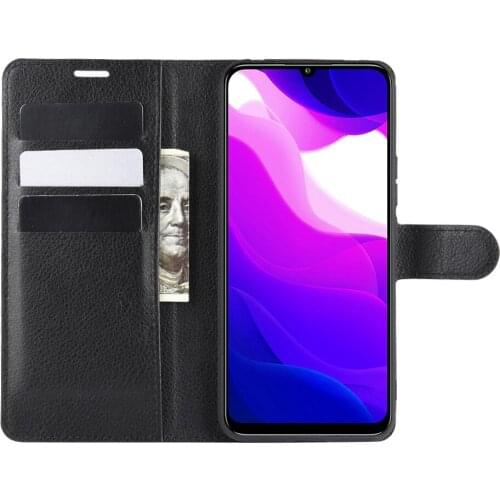 6.6in Case for Xiaomi Mi 10 Lite 5G Youth Cover Wallet Card Stent Book Style Flip Leather Protect black Mini Mi10Lite XIG01